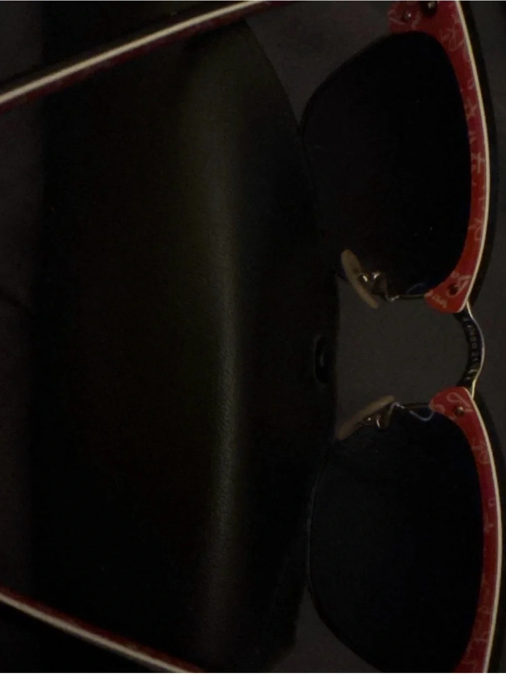 Ray-Ban Sunglasses - Black Front with Red Temples